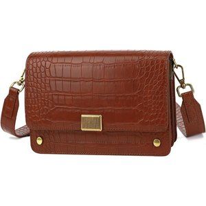 Classy Crossbody Bag Purse Fashion Handbags Leather Satchel Bags for Women-Brown